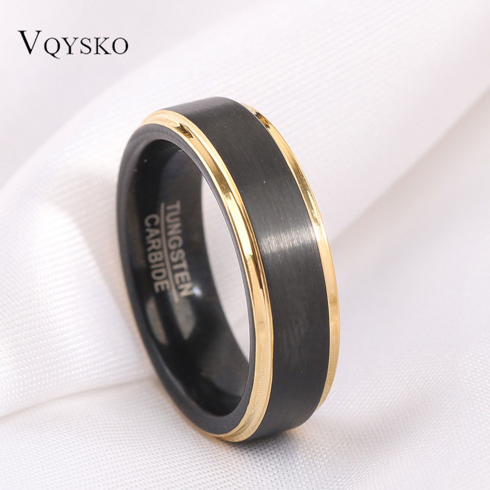 Gymnastic Ring - Classic 6/8mm Tungsten Mens Ring Surface
