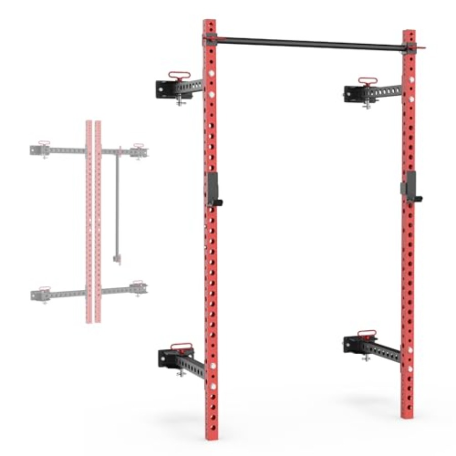 2200 Series Folding Squat Rack - Pull Up Bar review and price