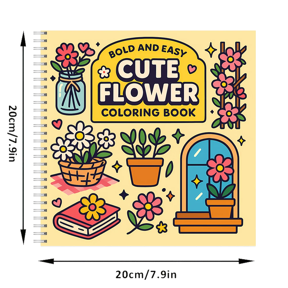 Easy Cute Flower Coloring Book - Chalk Bag review and price