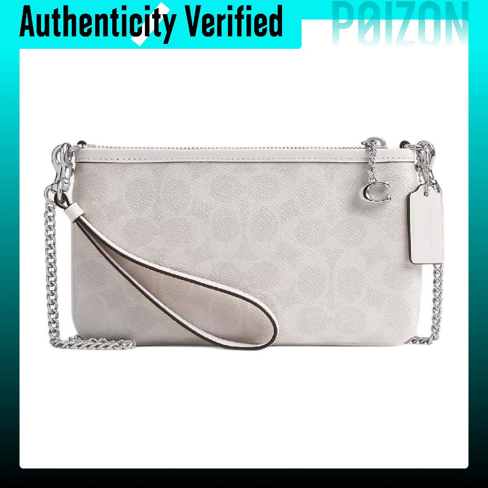COACH Pouch Calfskin Handbag,  - Chalk Bag review and price