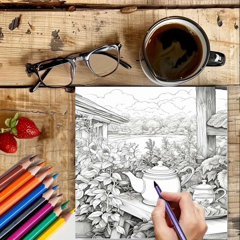 Tea In The Gardens Coloring Bo - Chalk Bag review and price